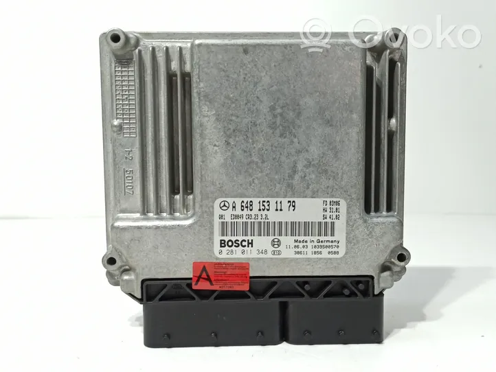 Mercedes-Benz S W220 Komputer / Sterownik ECU silnika A648153117980