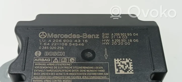 Mercedes-Benz EQS V297 Centralina/modulo airbag A2069007719