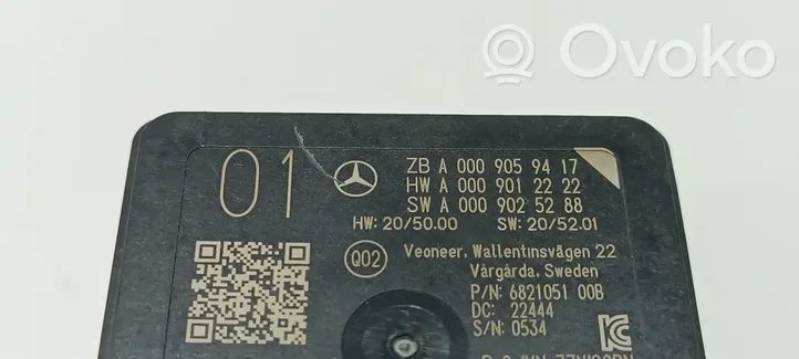 Mercedes-Benz EQS V297 Muut ohjainlaitteet/moduulit A0009012222