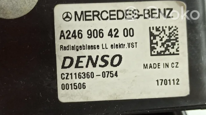 Mercedes-Benz B W246 W242 Lämmittimen puhallin A2469064100