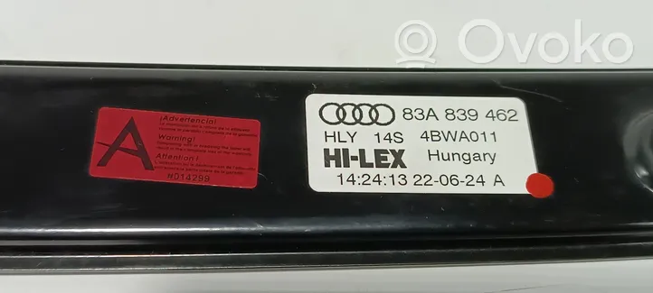 Audi Q3 F3 Mécanisme lève-vitre de porte arrière avec moteur 4BWA011