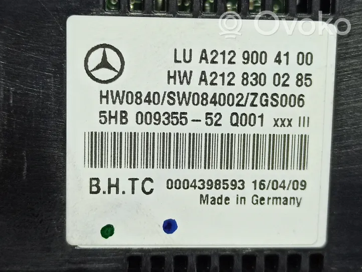 Mercedes-Benz E W212 Unité de contrôle climatique A2128300285