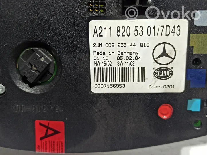 Mercedes-Benz E W211 Illuminazione sedili anteriori A21182053017D43