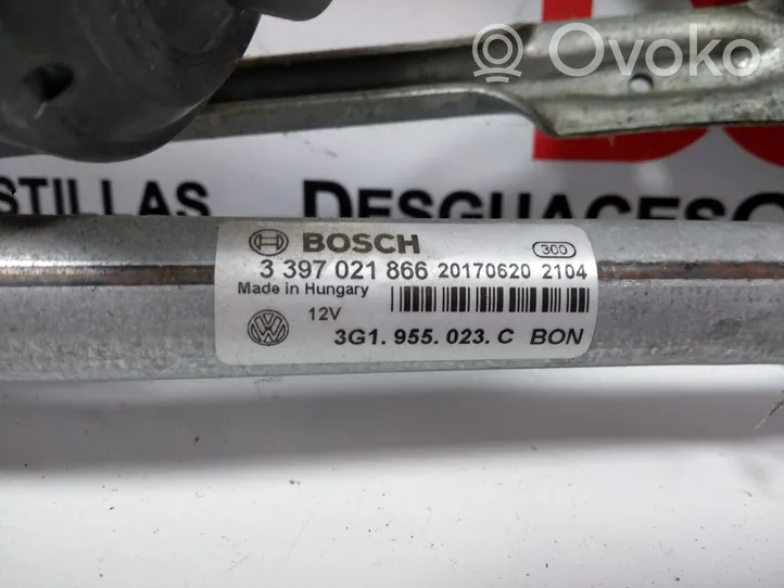 Volkswagen PASSAT B8 Mechanizm i silniczek wycieraczek szyby przedniej / czołowej 3G1955023C