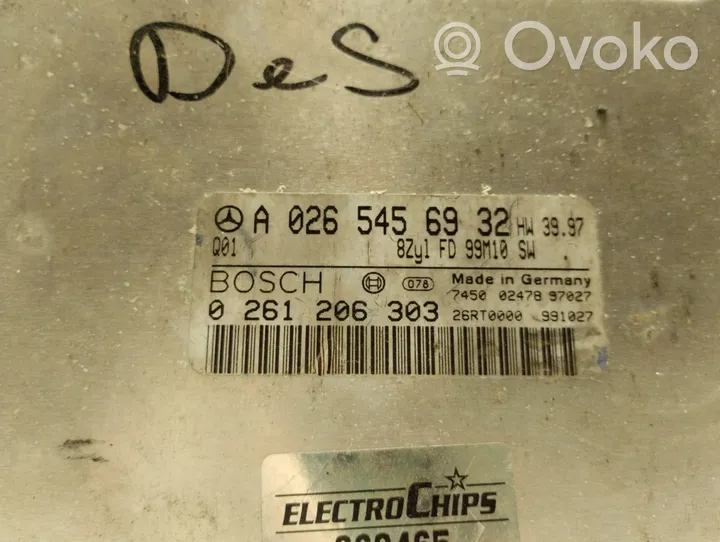 Mercedes-Benz ML W163 Calculateur moteur ECU A0265456932