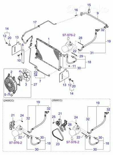 KIA Sorento Inne elementy układu klimatyzacji A/C 977613E000