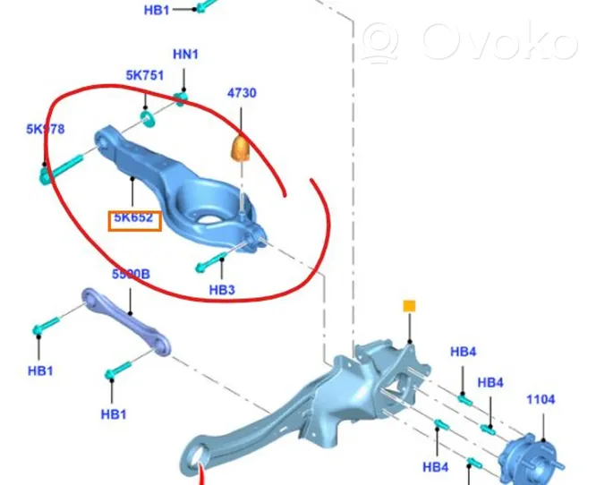 Ford Focus Bras de contrôle arrière - meta kaip - bras de suspension arrière 1931272