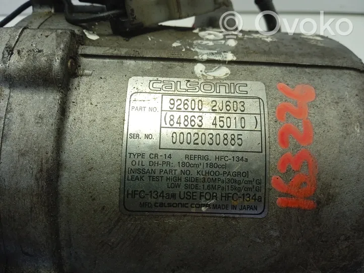 Nissan Primera Compresor (bomba) del aire acondicionado (A/C)) 926002J603