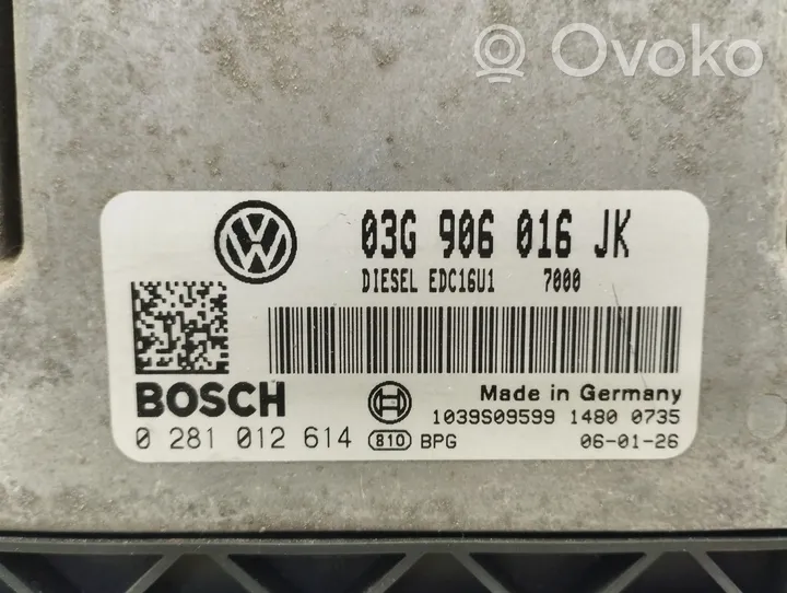 Volkswagen Jetta V Variklio valdymo blokas 0281012614