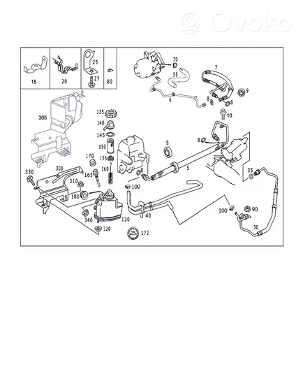 Mercedes-Benz S W220 Power steering hose/pipe/line A2204665381