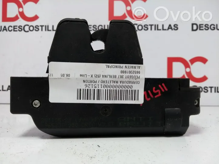 Peugeot 307 Blocco chiusura del portellone 9652301980