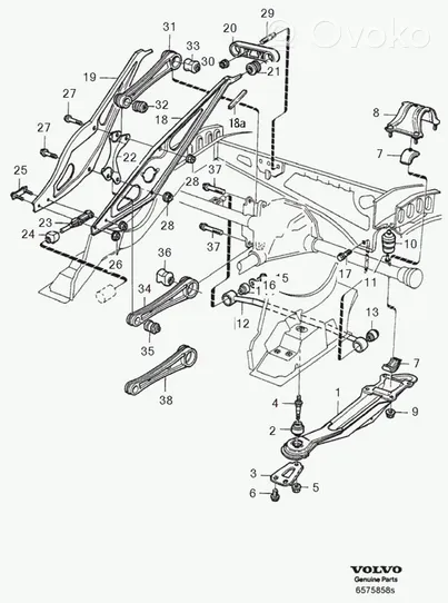 Volvo 940 Bras de contrôle arrière - meta kaip - bras de suspension arrière 1359559