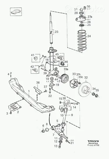 Volvo 940 Triangle bras de suspension inférieur avant 3530790