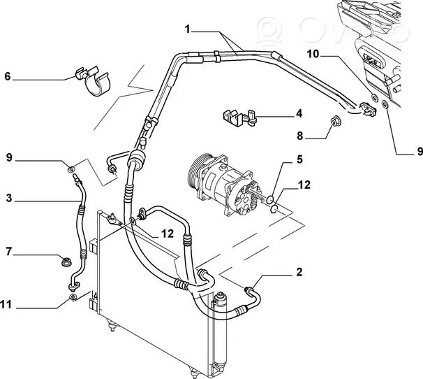 Fiat Ulysse Muu ilmastointilaitteen osa (A/C) 1489864080