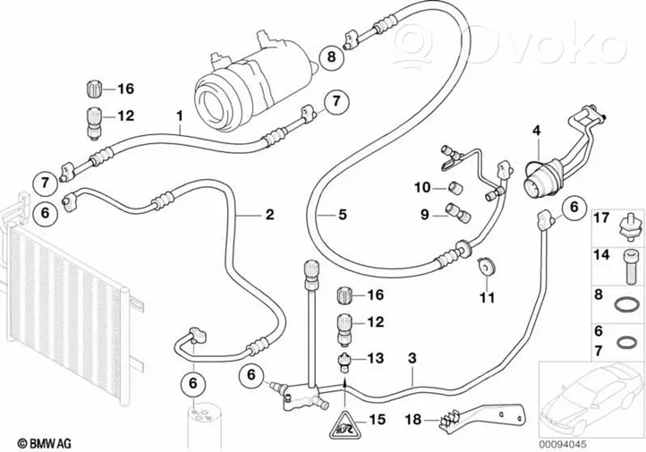 BMW 3 E46 Autres pièces de clim 64536908908