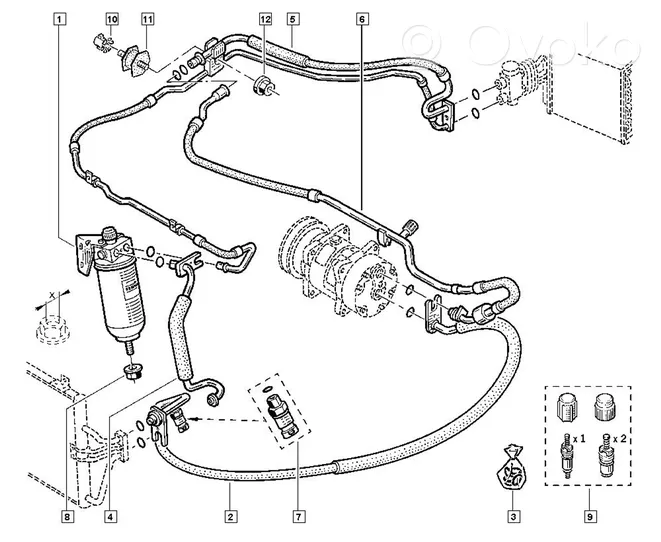 Renault Scenic I Oro kondicionieriaus kita detalė 7700426468