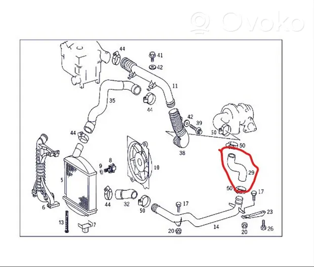 Mercedes-Benz Vito Viano W638 Tubo flessibile mandata olio del turbocompressore turbo A6385282882