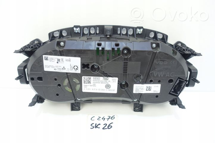 Volkswagen e-Golf Compteur de vitesse tableau de bord 5GE920755D