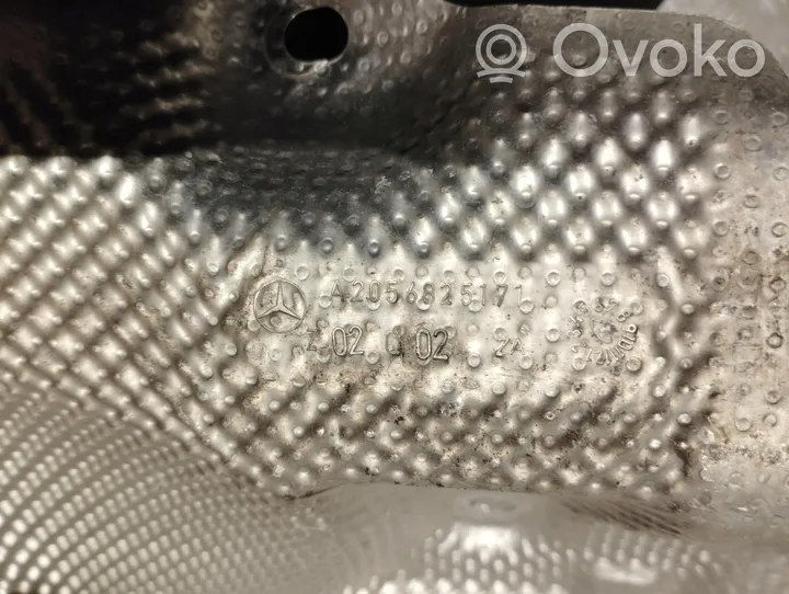 Mercedes-Benz C W204 Bouclier thermique d'échappement A2056825171