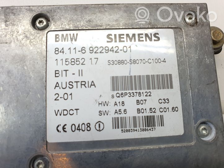 BMW 5 E39 Telefono valdymo blokas 6922942