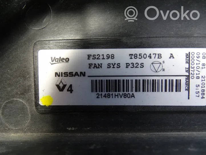 Nissan X-Trail T32 Elektryczny wentylator chłodnicy 21481HV80A