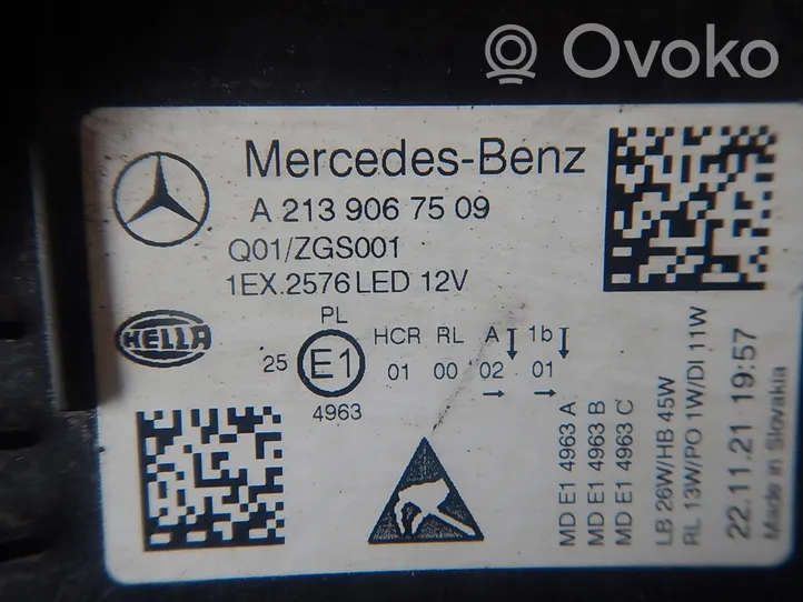 Mercedes-Benz E W213 Lampa przednia A2139067509