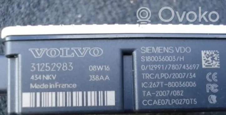 Volvo V50 Door central lock control unit/module 31252983