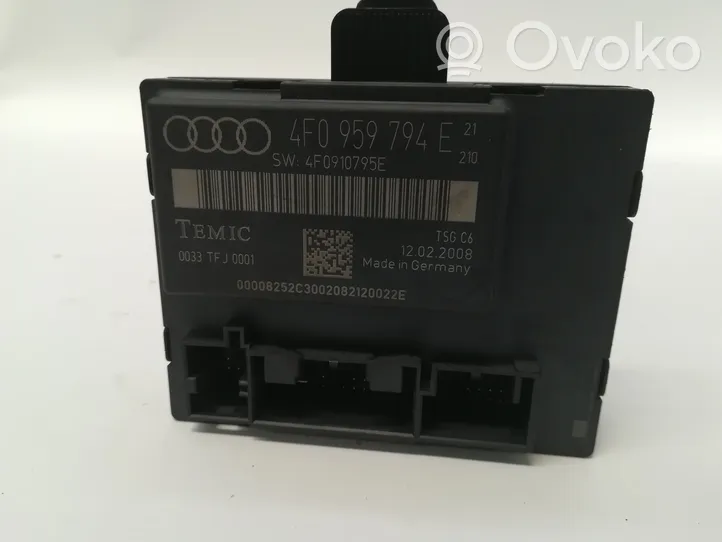 Audi A6 Allroad C6 Oven keskuslukituksen ohjausyksikön moduuli 4F0959794E