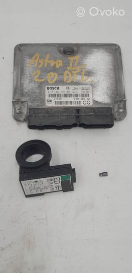 Opel Astra G Engine ECU kit and lock set 09133267