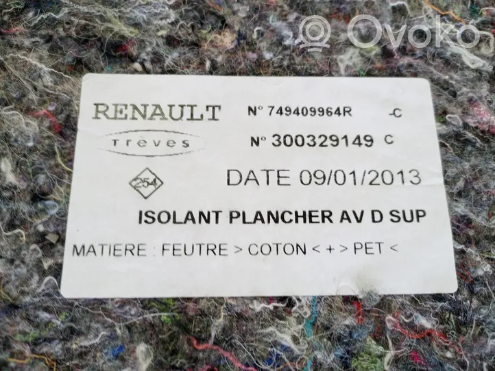 Renault Scenic III -  Grand scenic III Tapis de sol / moquette de cabine avant 749409964R