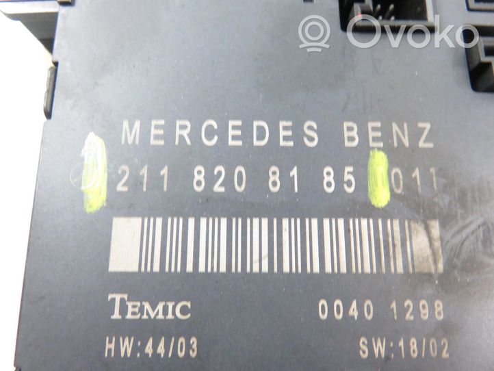 Mercedes-Benz E AMG W211 Unité de commande module de porte 