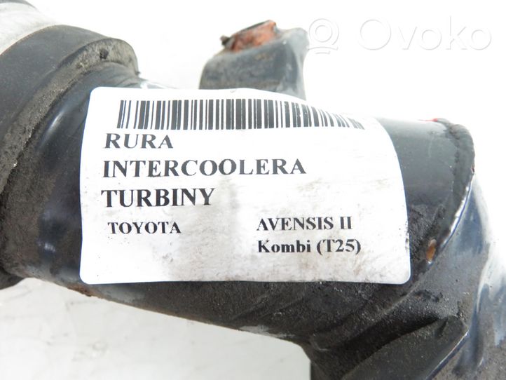Toyota Avensis T250 Tube d'admission de tuyau de refroidisseur intermédiaire 