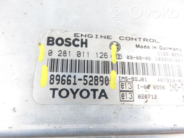 Toyota Yaris Engine control unit/module 0281011126