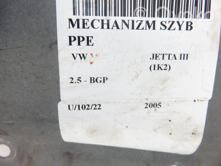 Volkswagen Jetta V Mécanisme de lève-vitre avec moteur 1K5837462B