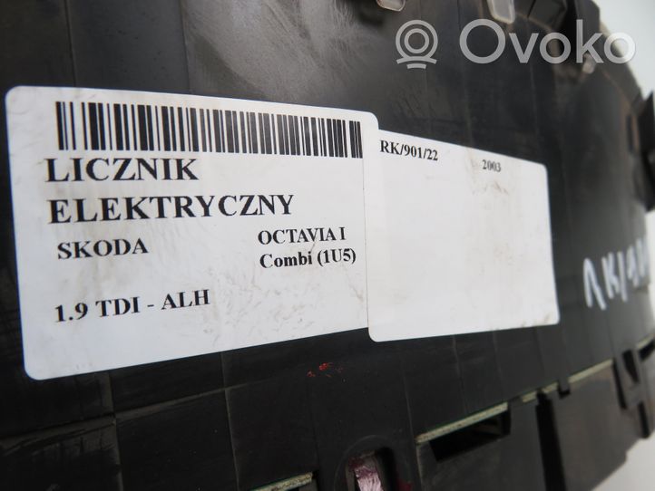 Skoda Octavia Mk1 (1U) Tachimetro (quadro strumenti) 