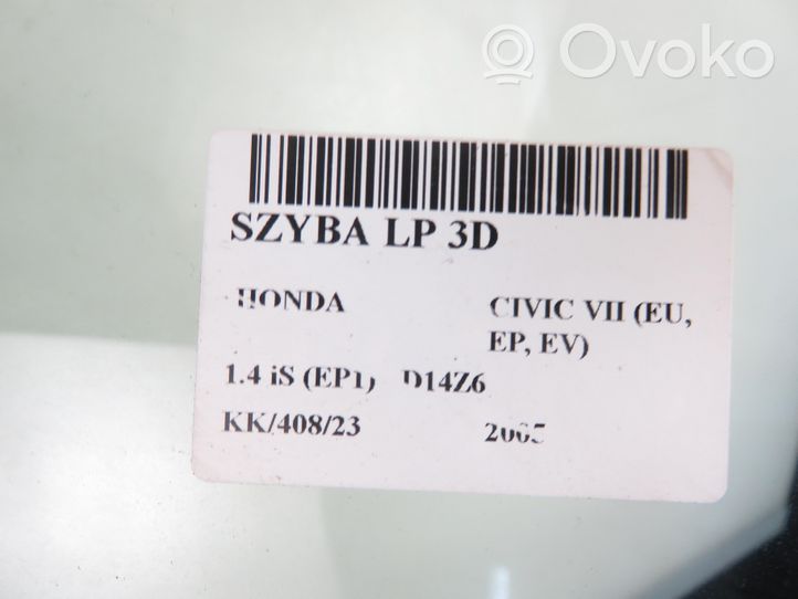 Honda Civic Finestrino/vetro portiera anteriore (coupé) 