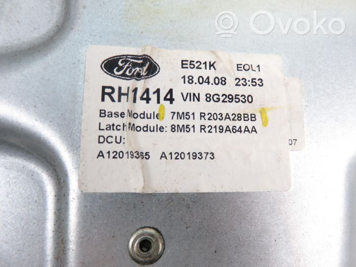 Ford C-MAX I Alzacristalli della portiera anteriore con motorino 7M51R203A28BB