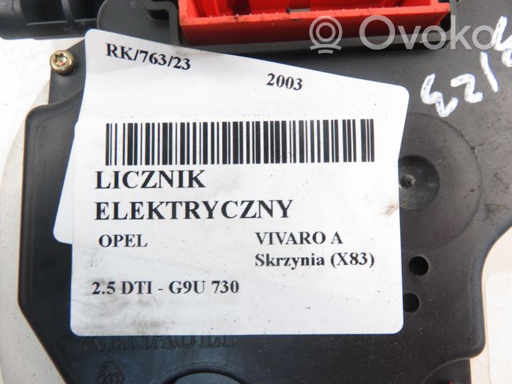Opel Vivaro Tachimetro (quadro strumenti) 8200252450
