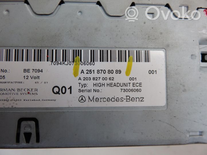 Mercedes-Benz R AMG W251 Radio/CD/DVD/GPS head unit 
