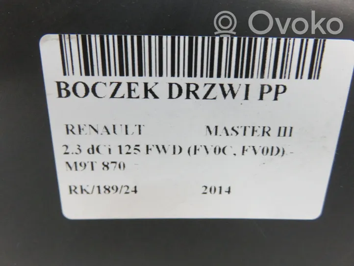 Renault Master III Boczki / Poszycie drzwi przednich 