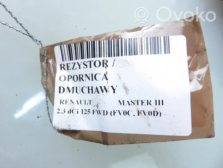 Renault Master III Resistencia motor/ventilador de la calefacción 