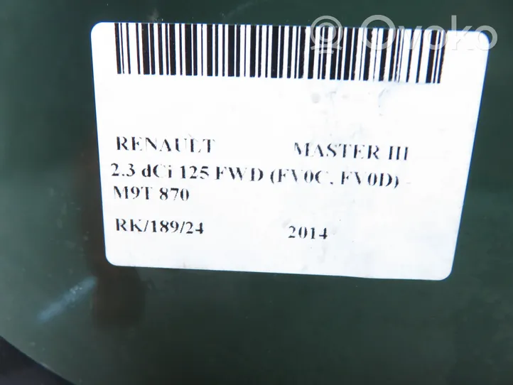 Renault Master III Lastausoven/takaluukun lasi 