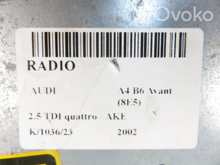 Audi A4 S4 B6 8E 8H Radio/CD/DVD/GPS-pääyksikkö 