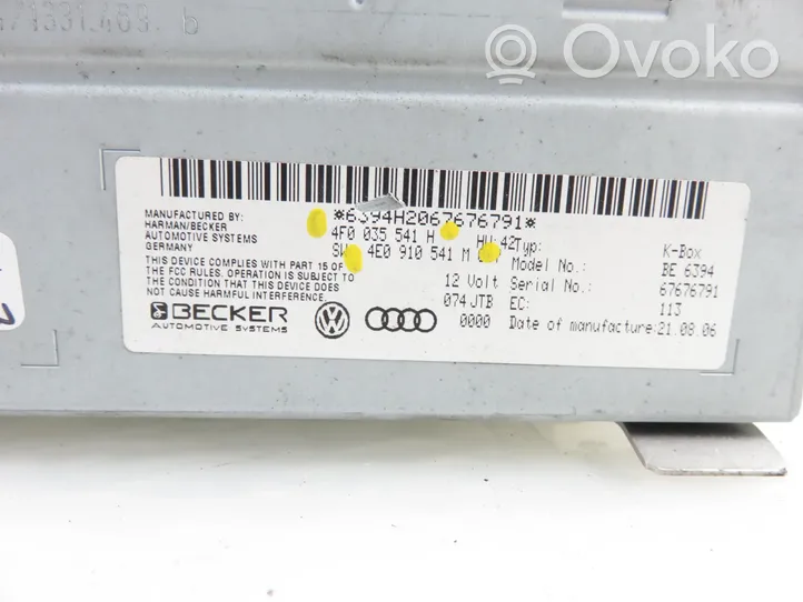 Audi A6 S6 C6 4F Unità principale autoradio/CD/DVD/GPS 4F0035541H