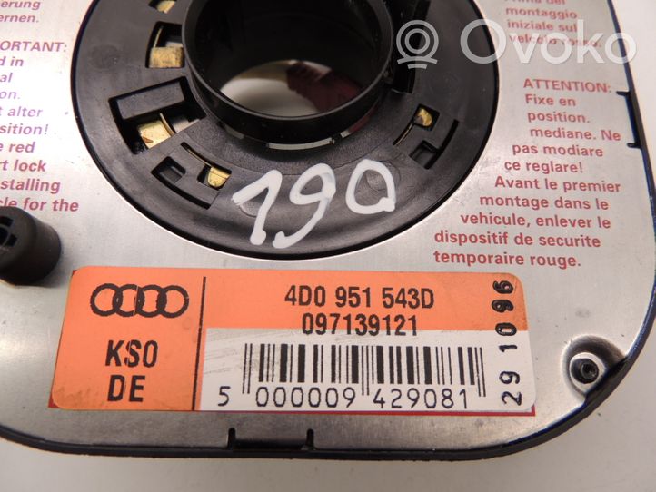 Audi A6 S6 C4 4A Turvatyynyn liukurenkaan sytytin (SRS-rengas) 4D0951543D