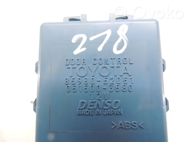 Toyota Yaris Unité de commande / module de verrouillage centralisé porte 8598052051