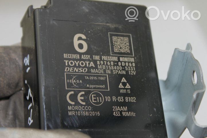 Toyota Yaris Module de pression des pneus 897600D060