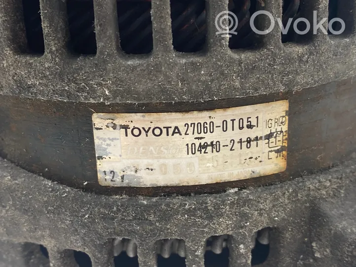 Toyota Avensis T270 Generatore/alternatore 270600T051