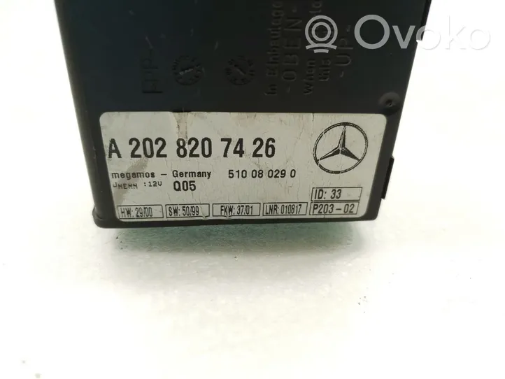 Mercedes-Benz CLK AMG A208 C208 Boîtier module alarme A2028207426