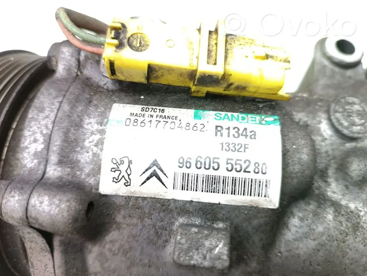 Citroen C5 Ilmastointilaitteen kompressorin pumppu (A/C) 9660555280